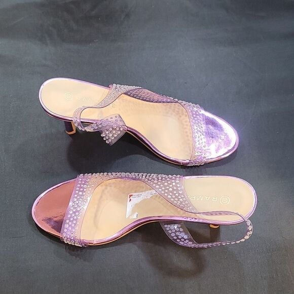 BRAND NEW RAMPAGE WOMEN'S EMBELLISHED MID HEELED SANDALS - Picture 8 of 14